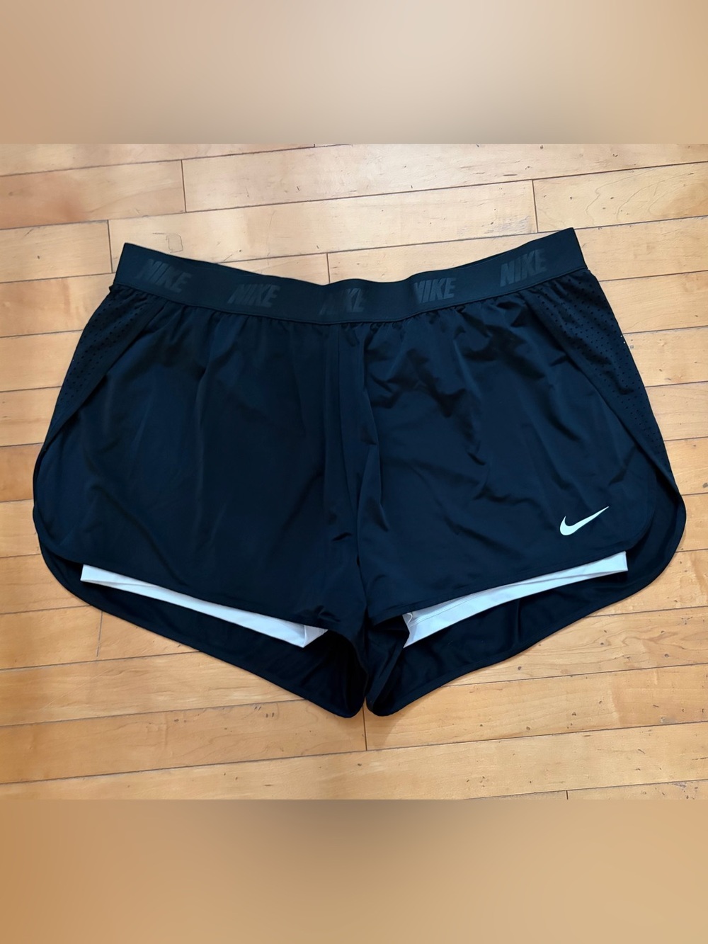 Nike Black Running Shorts with White Accent